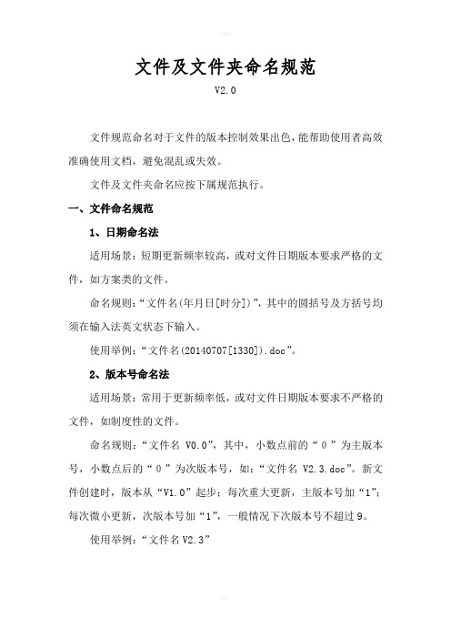 文件及文件夹命名规范