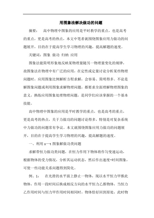 用图象法解决做功的问题