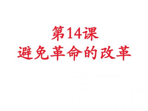【初中历史】避免革命的改革ppt1 北师大版