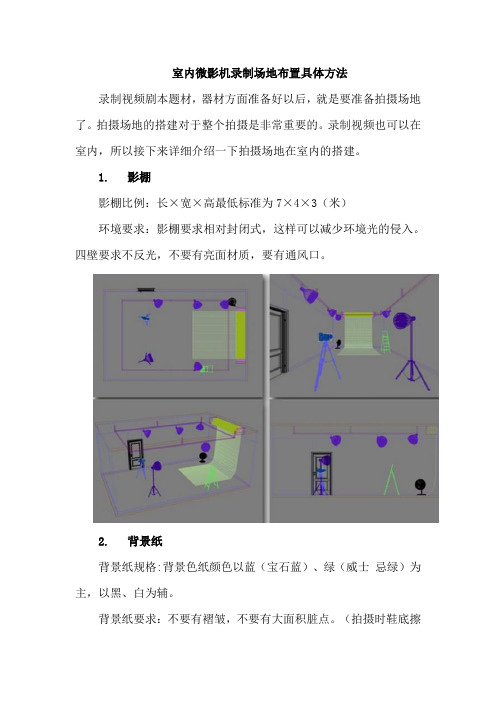室内微影机录制场地布置具体方法