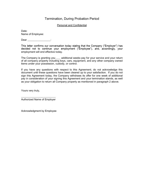 Termination, Regular Employee