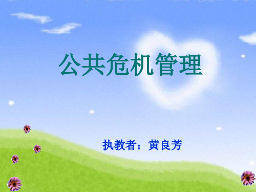 示范课-公共危机管理课件