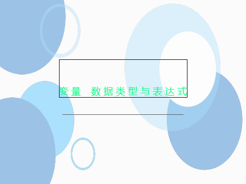 变量 数据类型与表达式