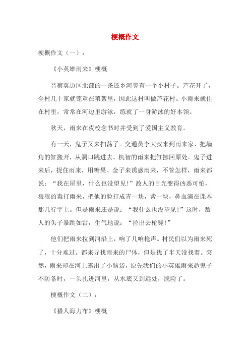 梗概作文400字