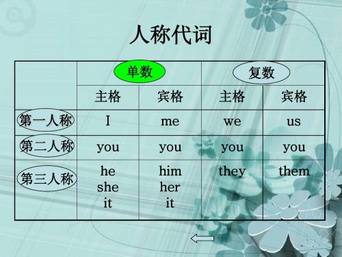 名词性&形容词性物主代词