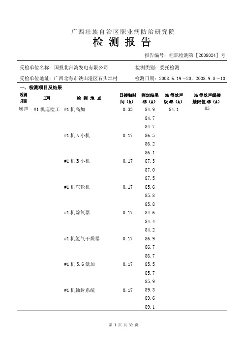 照度、噪音、高温、微小气候检测报告