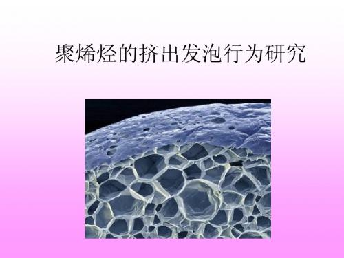 聚烯烃挤出发泡行为的研究