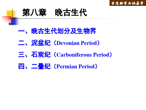 第二篇第八章晚古生代精品PPT课件