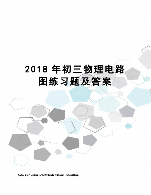 2018年初三物理电路图练习题及答案