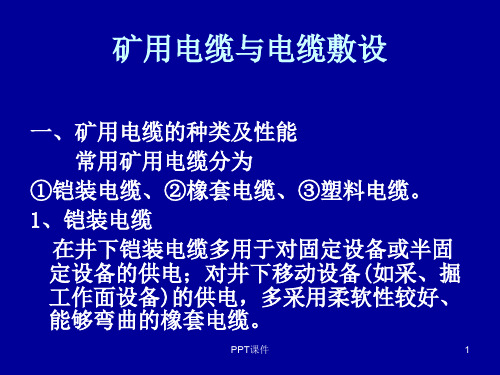 煤矿电缆与电缆敷设标准  ppt课件
