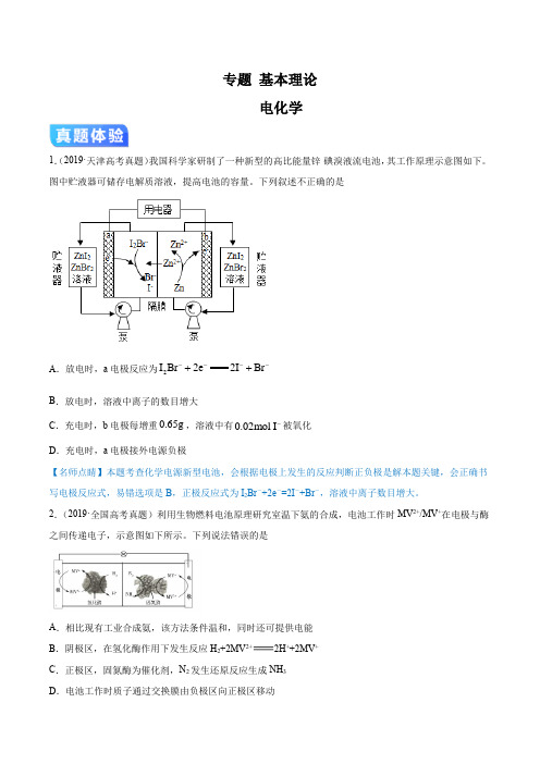 2020年高考化学专项提升 电化学(疑难突破)(原卷版)