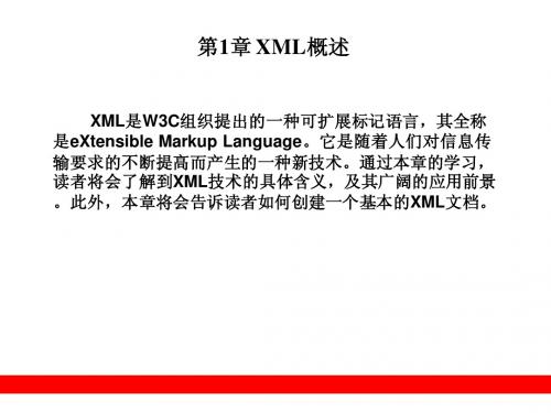 第1章 XML概述