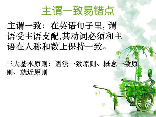 主谓一致易错点