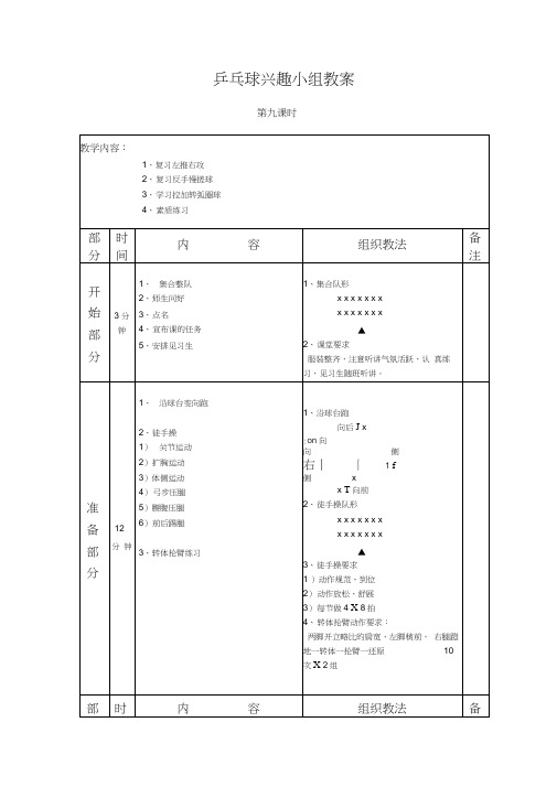 乒乓球兴趣小组教案.doc9(2)
