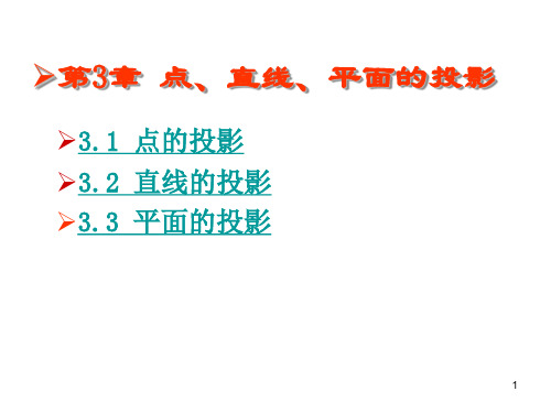 第三章 点、直线、平面的投影 ——电信版