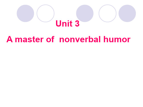 Unit-3---A-master-of--nonverbal-humor说课稿