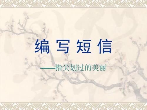 编 写 短 信