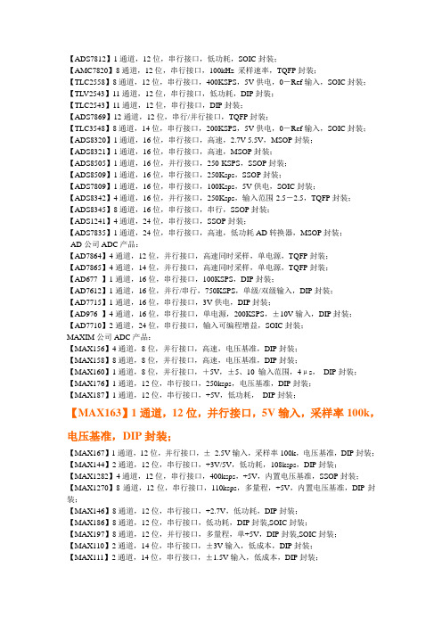 AD芯片12为全集