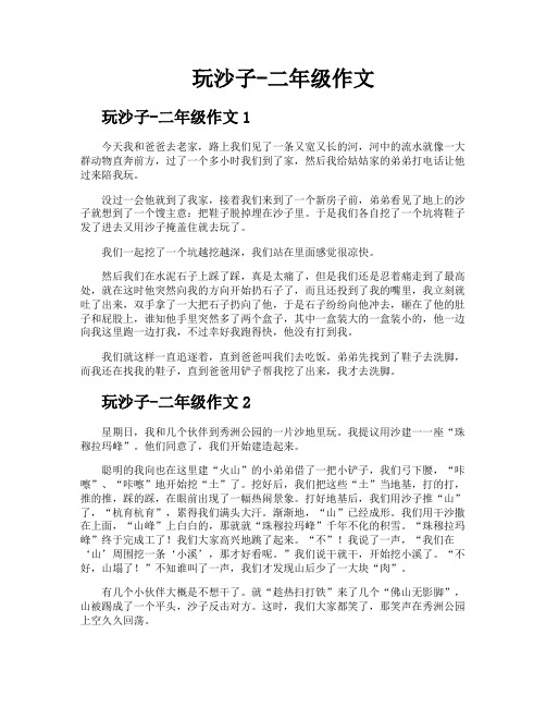 玩沙子二年级作文