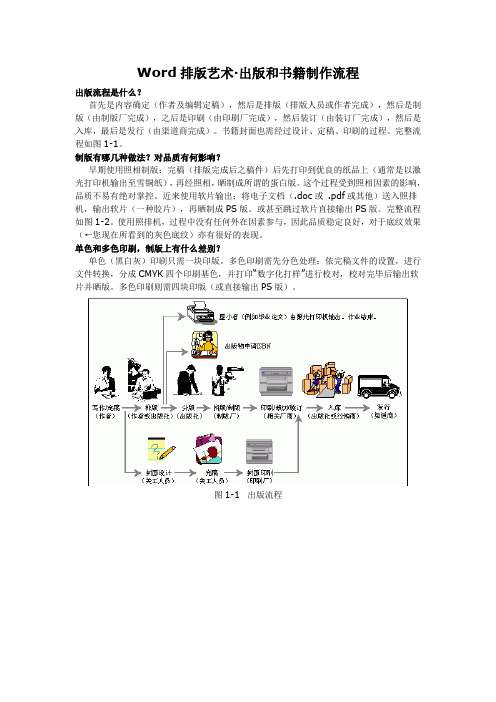 Word排版艺术—出版和书籍制作流程