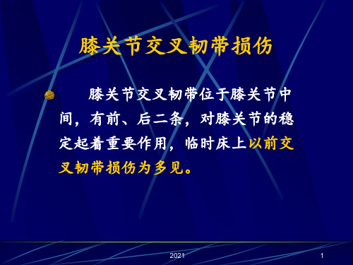 膝关节交叉韧带损伤PPT课件