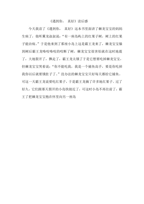 《遇到你, 真好》读后感