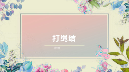 人教版劳动与技术打绳结