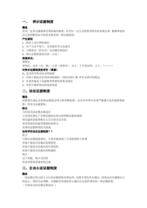 证据法复习资料