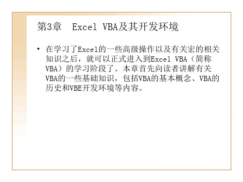 ExcelVBA及其开发环境.ppt