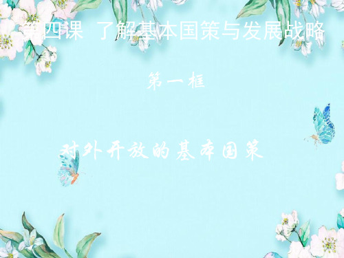 对外开放的基本国策中小学PPT教学课件