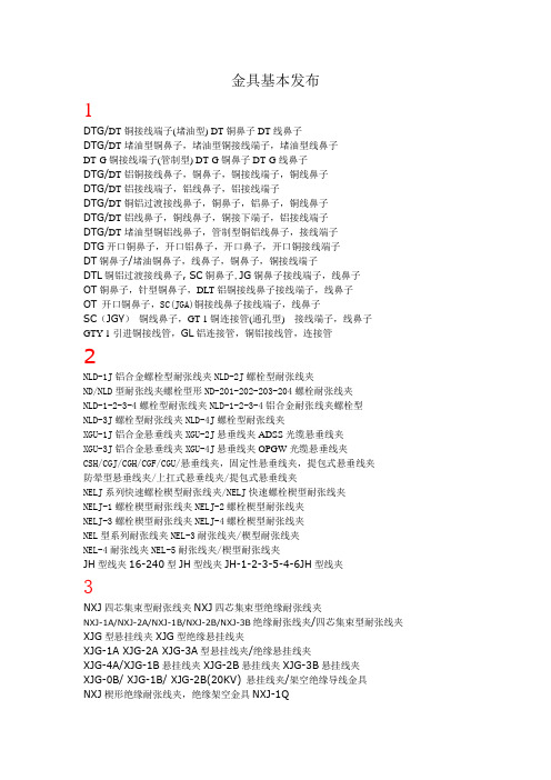 金具基本发布