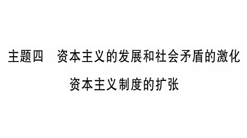 中考历史(云南专版)总复习作业课件：板块4 世界古、近代史 主题4(共39张PPT)