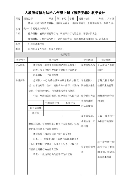 初中八年级道德与法治-预防犯罪-“十校联赛”一等奖