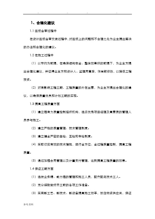 合理化建议与优惠条件