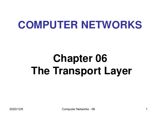 计算机网络课件 chapter6 Transport Layer