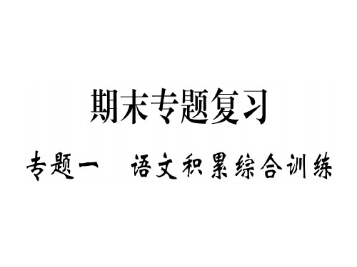 秋七年级语文(安徽)人教部编版上册期末专题复习课件：1.pptx (共27张PPT)