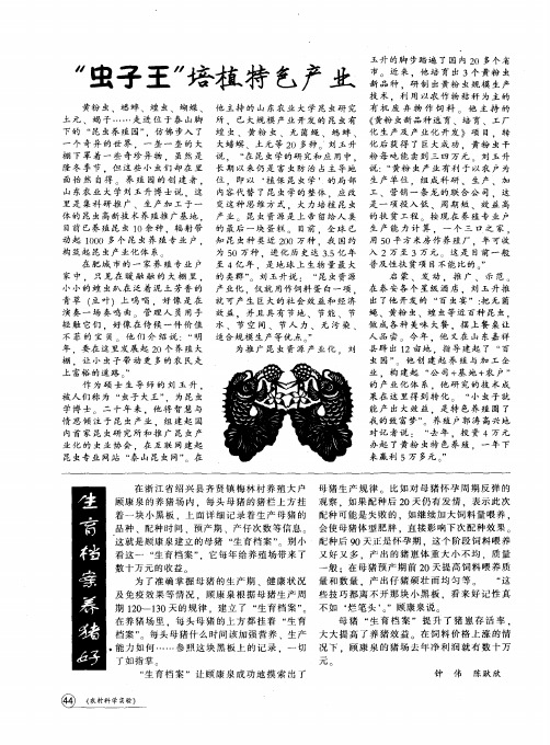 “虫子王”培植特色产业