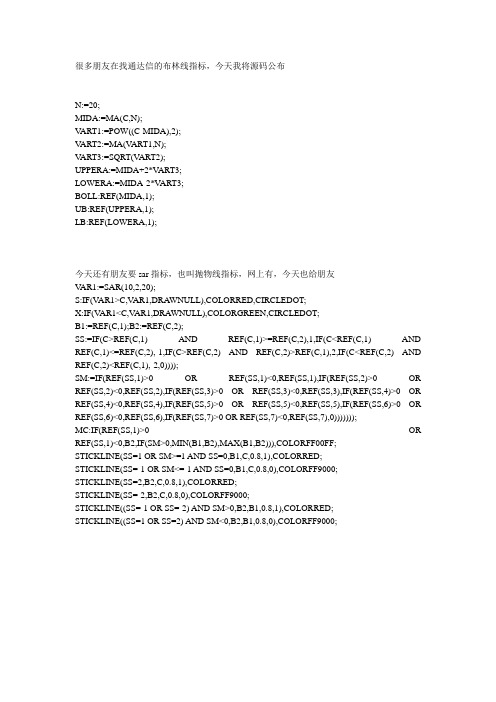 【股票指标公式下载】[通达信] 加密的通达信布林线(源码、主图、贴图)