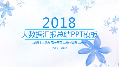 2018互联网大数据汇报总结PPT模板