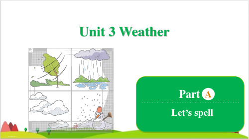 四年级下册英语PPT课件-Unit 3 Weather Part A Let's spell 人教版25