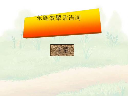 《东施效颦话语词》ppt课件11全面版