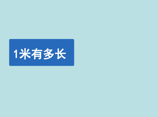 二年级数学上册第六单元《1米有多长》练习课件北师大版