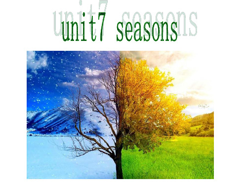 四年级下册英语课件Unit 7《Seasons》｜闽教版 (共11张PPT)