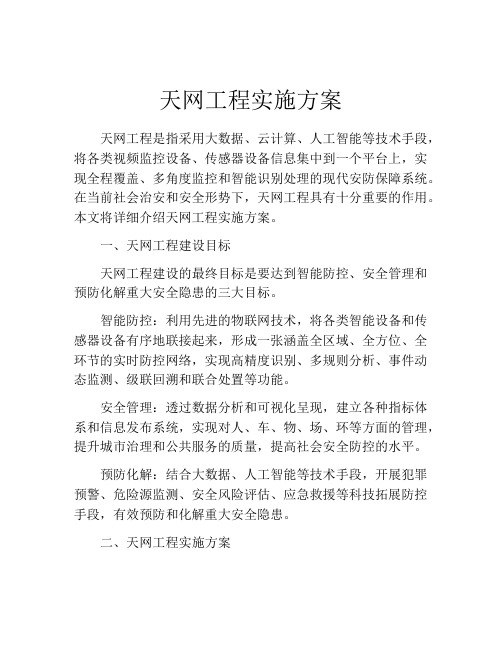 天网工程实施方案