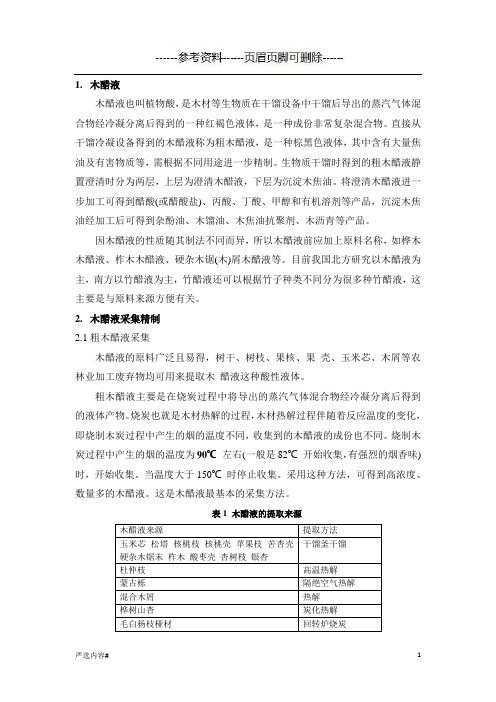 木醋液成分原理(参考资料)