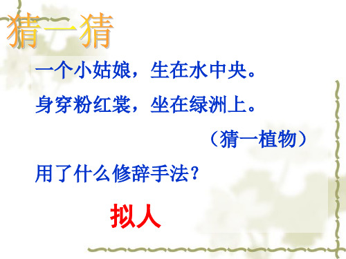 小学生3~4年级作文：比喻拟人