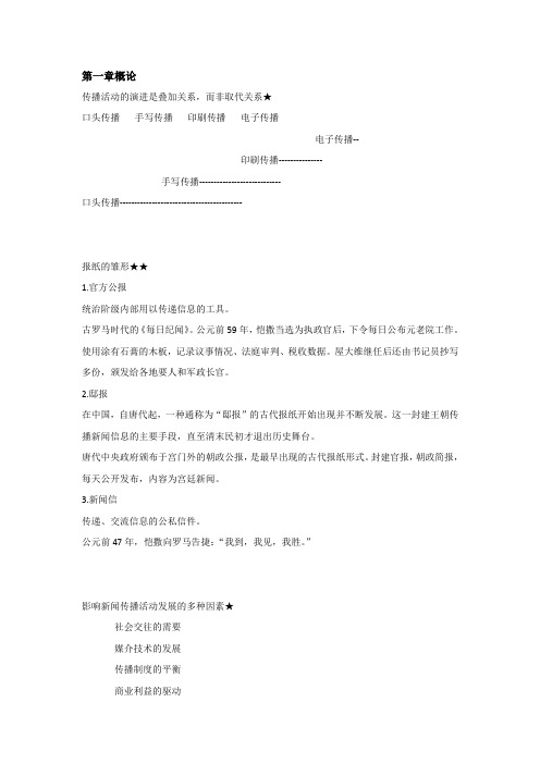 马克思主义新闻观教程知识点汇总