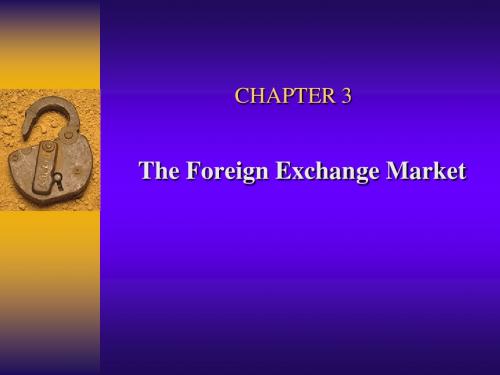 chap03 -- The Foreign Exchange Market