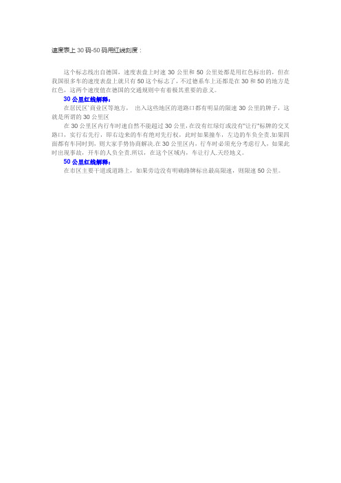 速度表30码50码红刻度