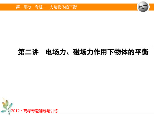 专题二电场力磁场力的物体平衡.ppt